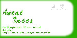 antal krecs business card